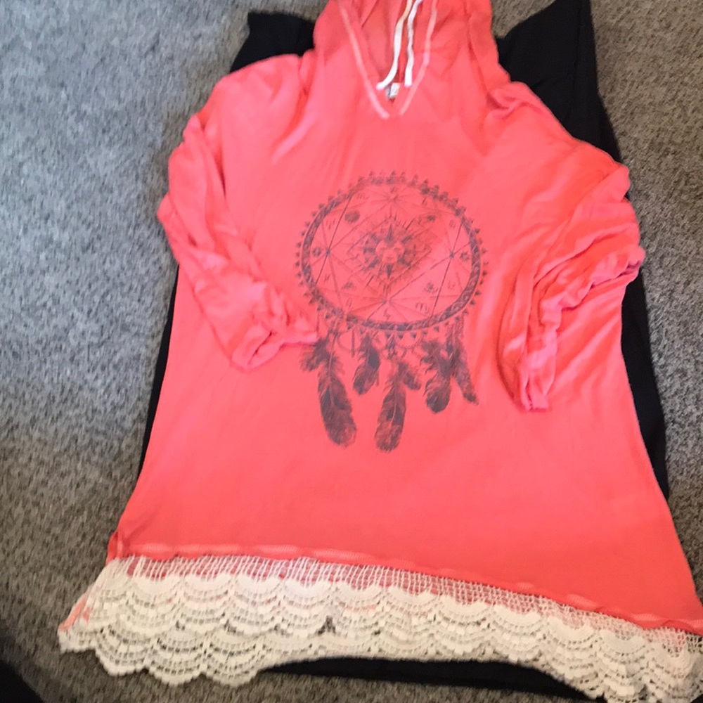 Hooded T-shirt.  Super thin and super soft